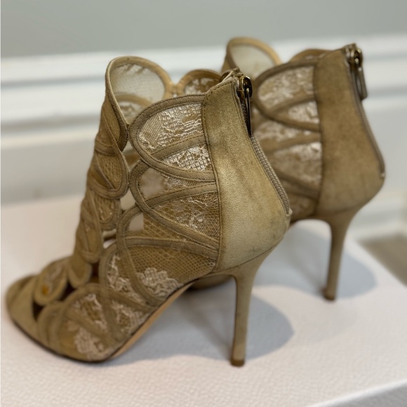 Sexy Suede And Lace Jimmy Choo Booties - Picture 2 of 6